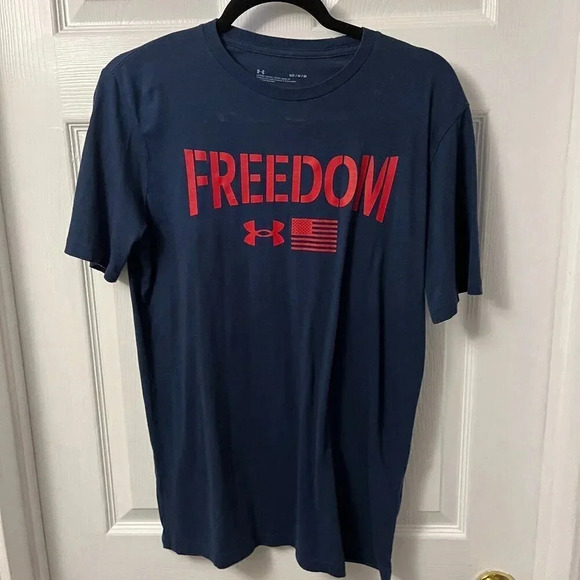 Men’s Under Armor Freedom Short Sleeve Tee Shirt Size Medium - Picture 1 of 8